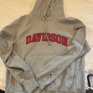 Champion Gray and Red Collegiate Sweater